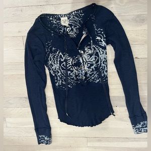 Never Worn Free People Thermal Navy Long Sleeve Size XS